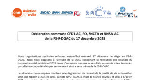 thumbnail of 2025 12 16 V.1.3 Déclaration commune CFDT FO SNCTA UNSA FS DGAC 17 12 2025