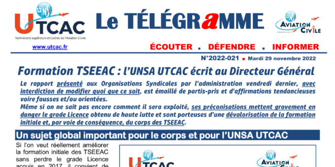 thumbnail of Télé_2022_021 Formation TSEEAC action UTCAC vers DG